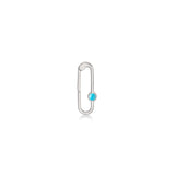 Paperclip Charm Lock With Turquoise