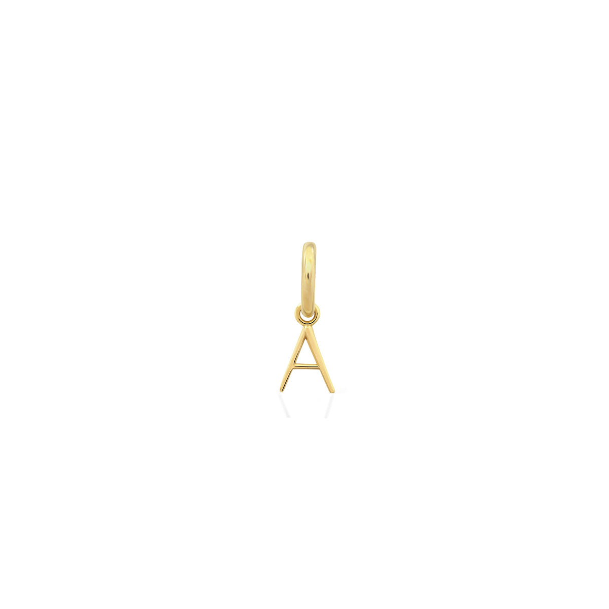 AMANDA PEARL Quill Letter Huggie Earrings