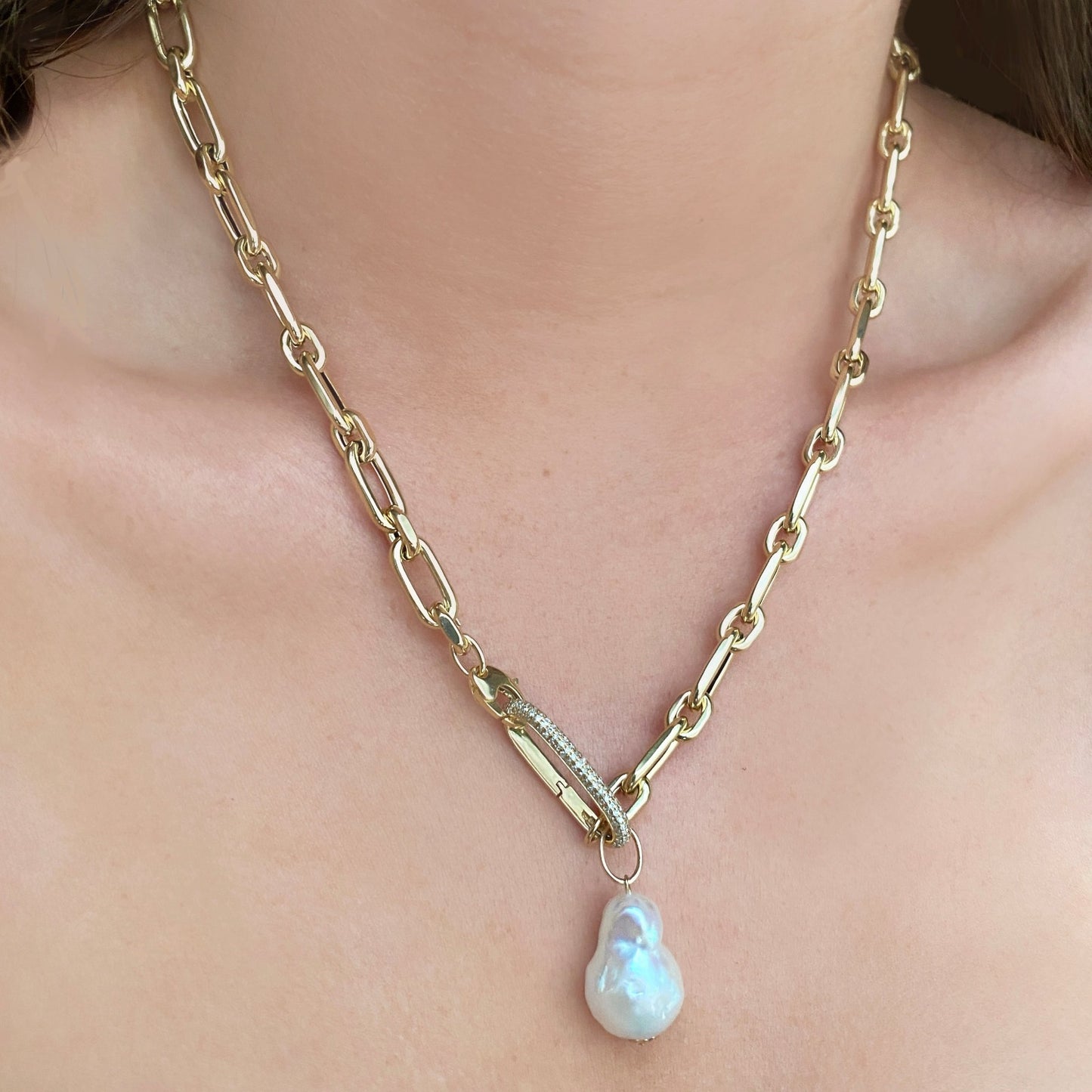 Diamond Cut Link Chain Necklace