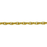 Drop link chain closeup on a white background.