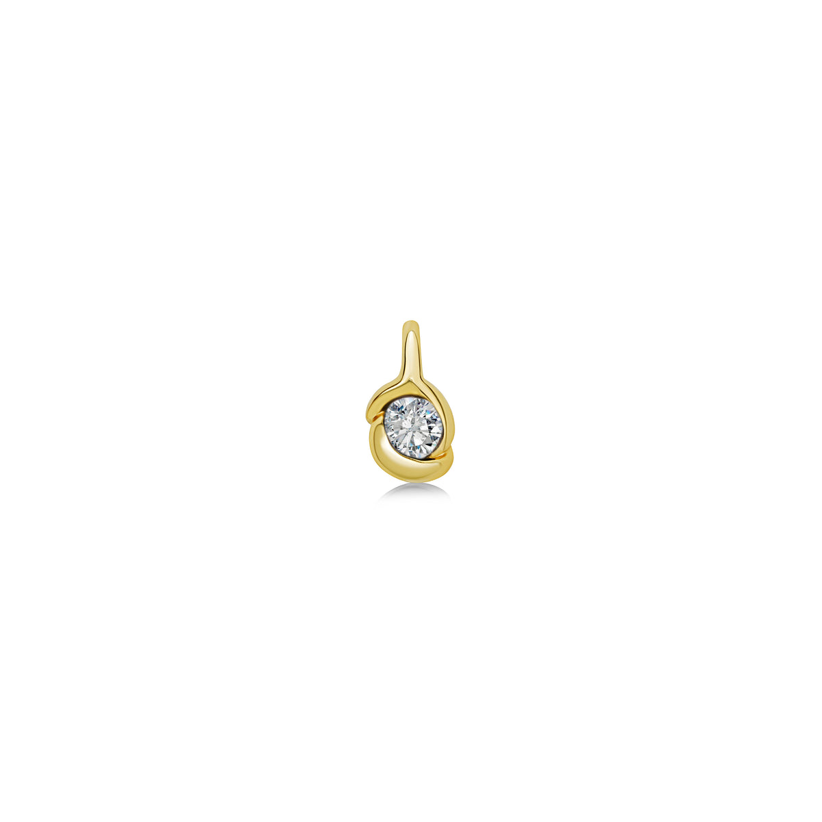 Molten Knot Charm with Diamond