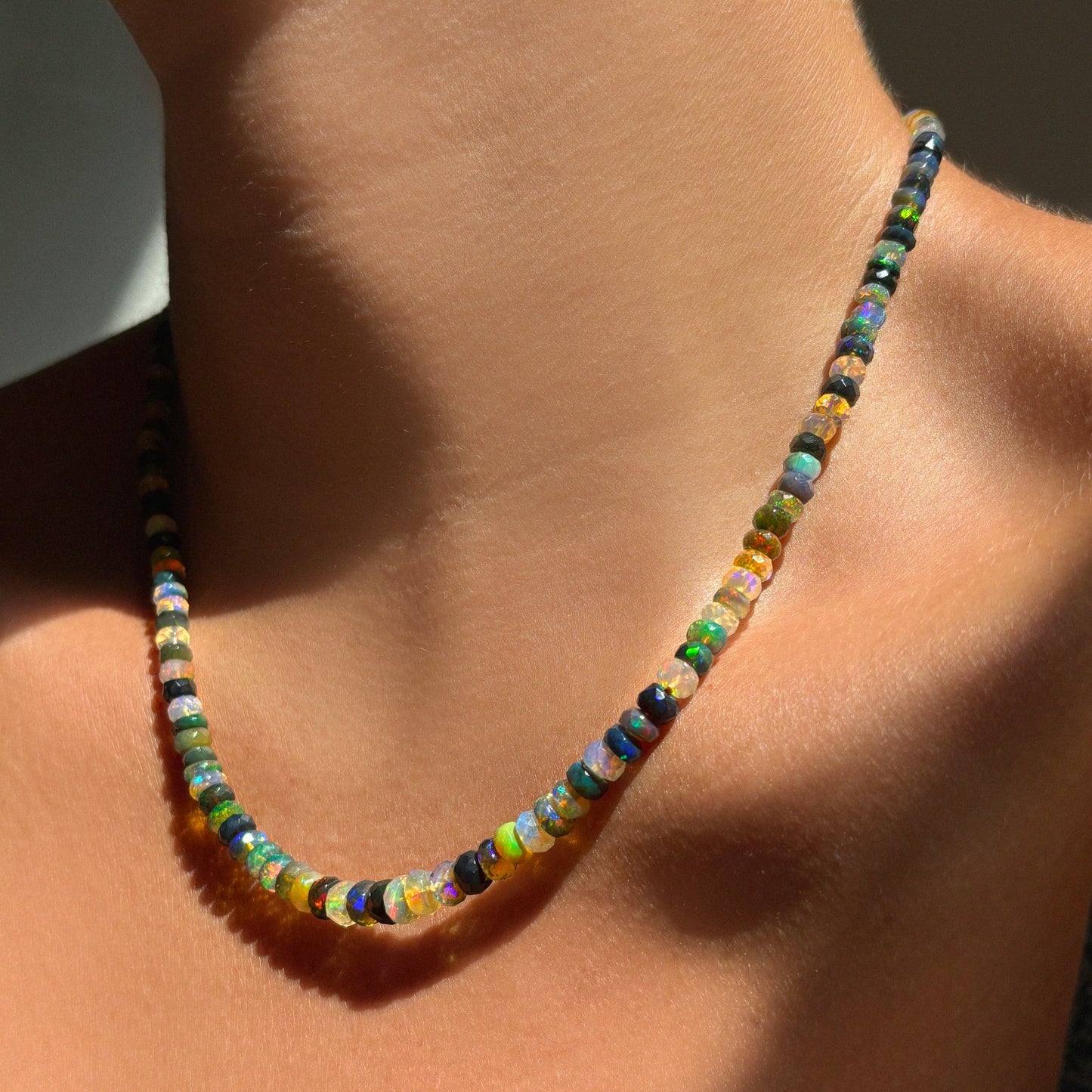 Intergalactic Faceted Opal Necklace