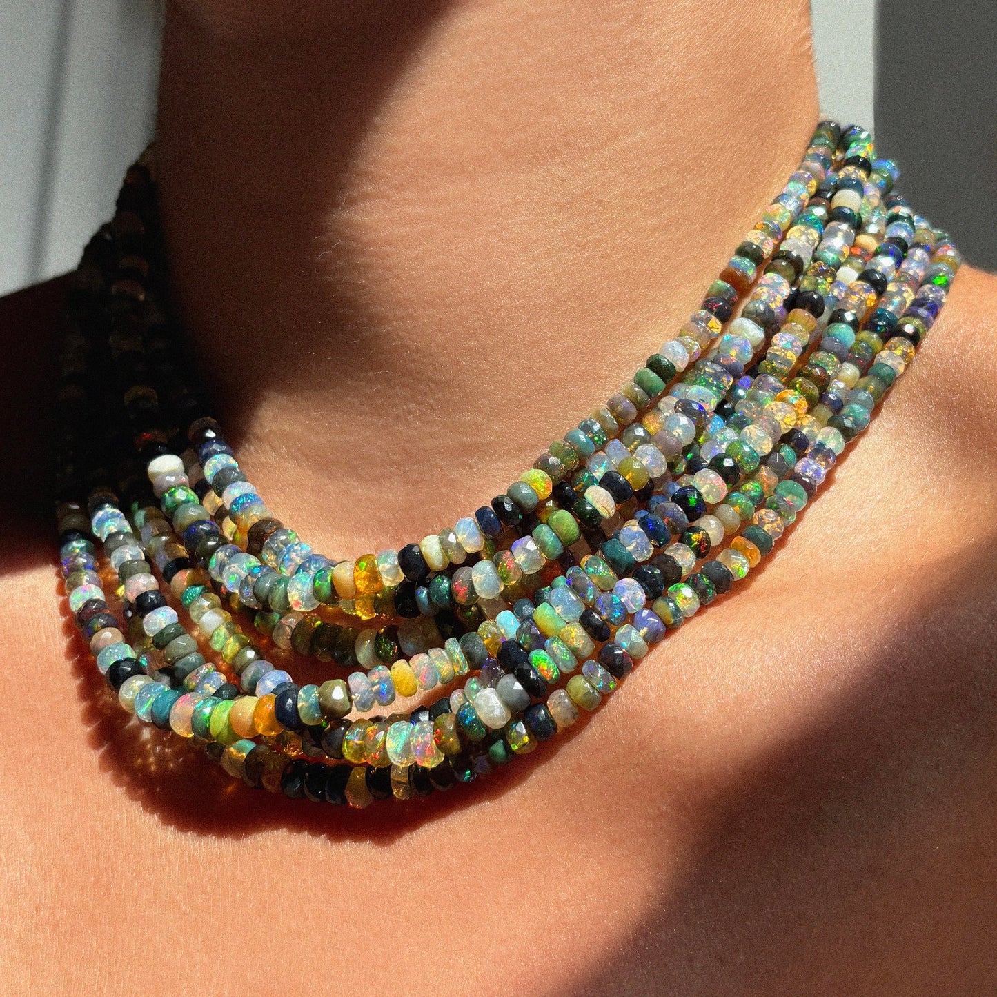 Intergalactic Faceted Opal Necklace