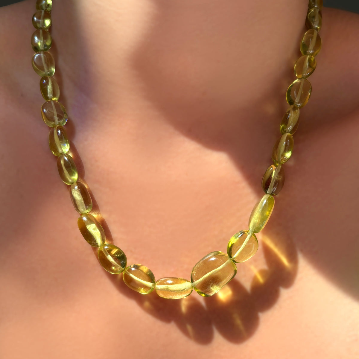 Lemon Topaz Nugget Necklace
