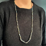 Flat Rectangle Labradorite Necklace