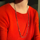 Flat Rectangle Labradorite Necklace