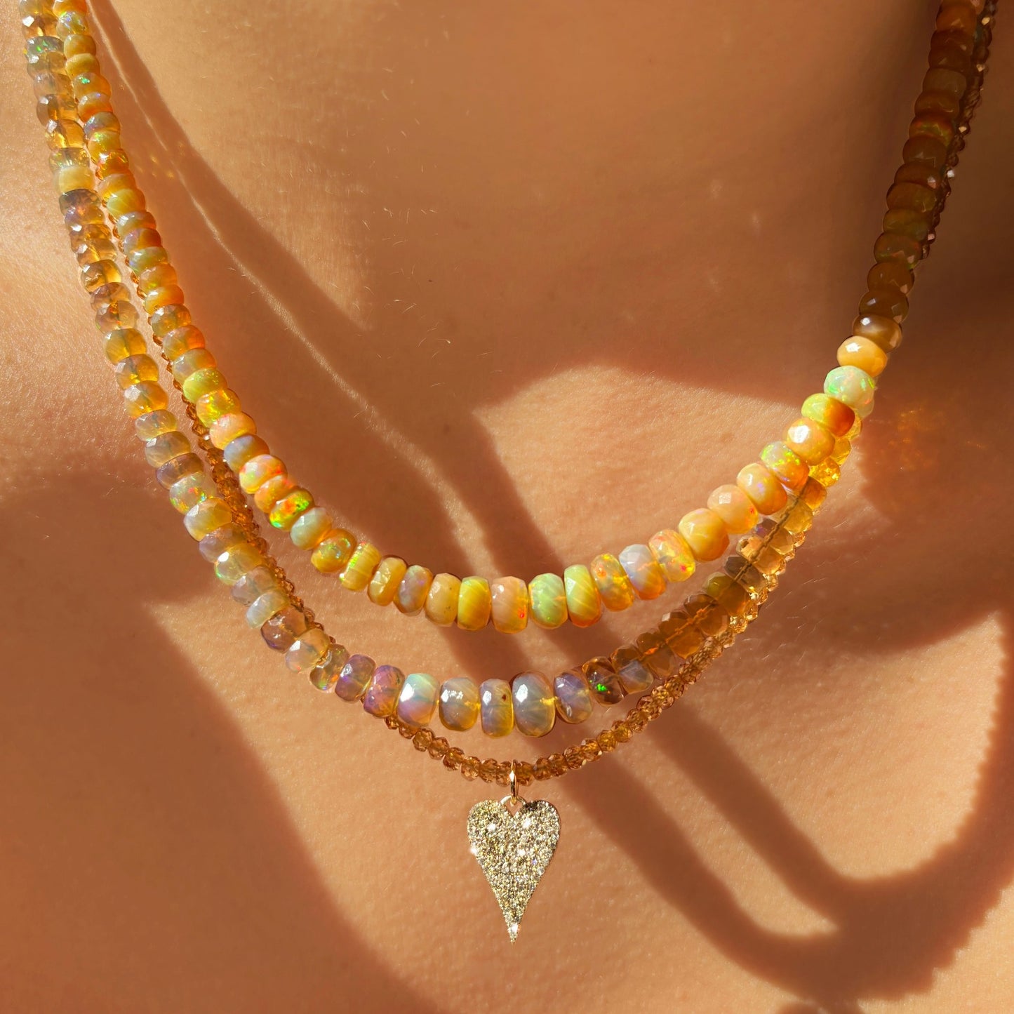 Bain De Soleil Faceted Opal Necklace