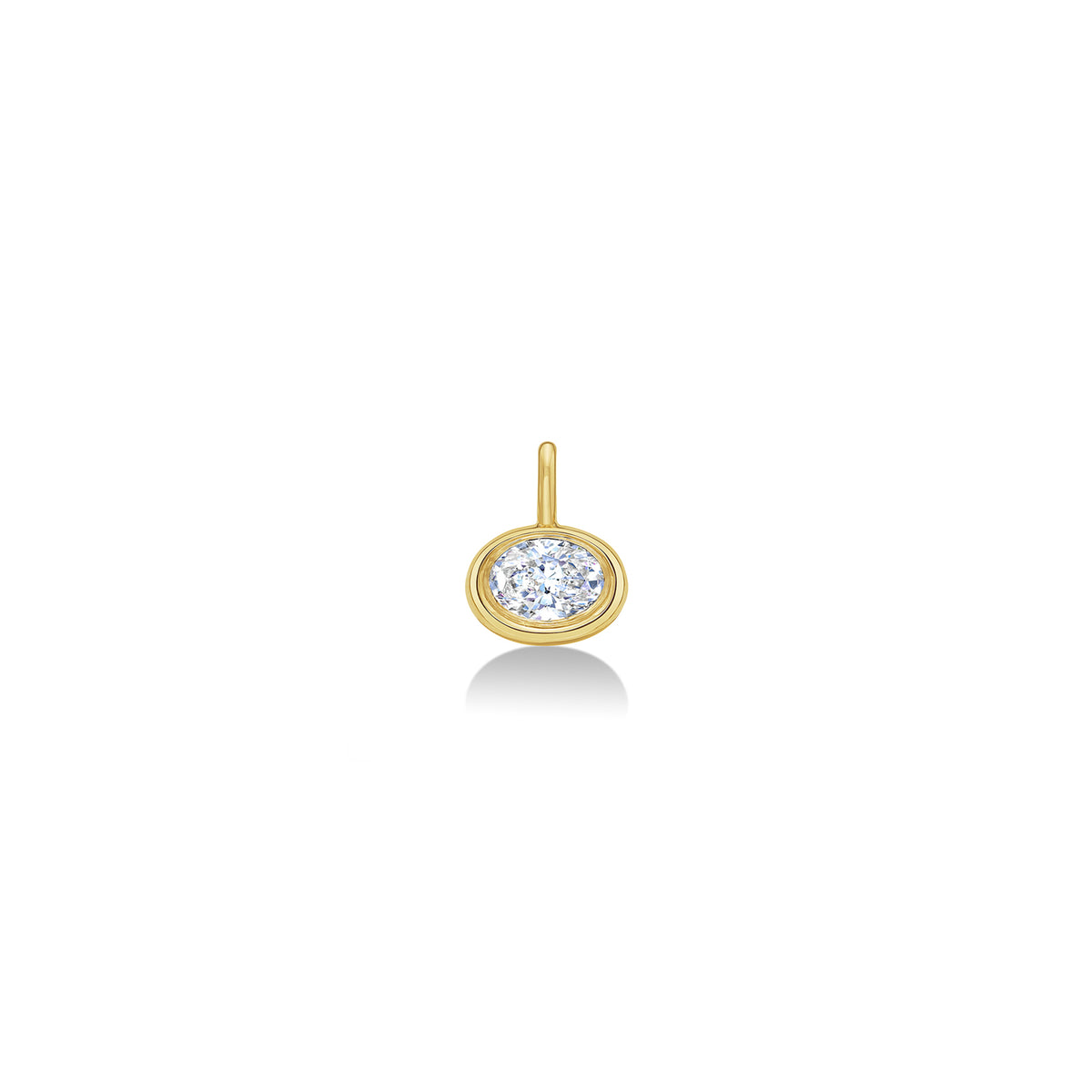 Molten Solitaire Charm Small Oval