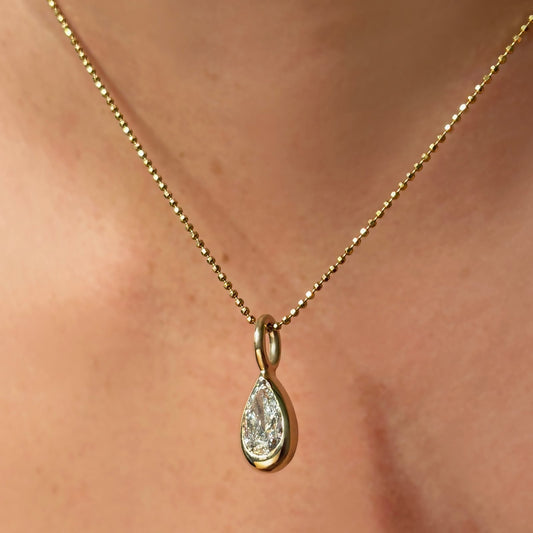 Diamond Cut Bead Chain Necklace