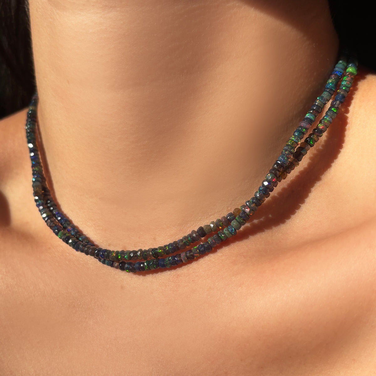 Natural Faceted Opal Necklace