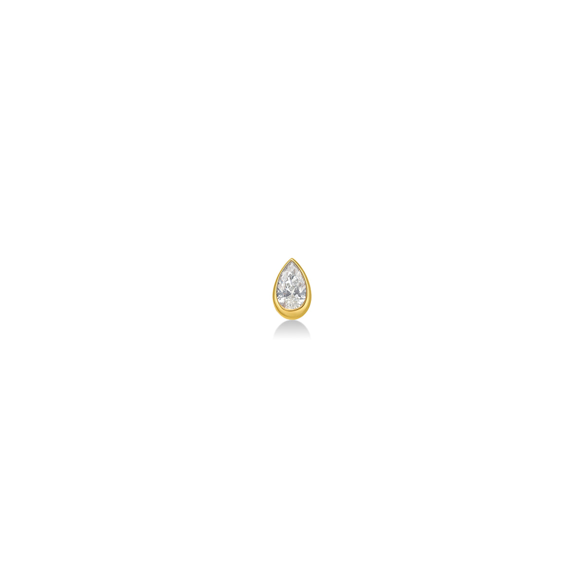 Molten Solitaire Stud Pear