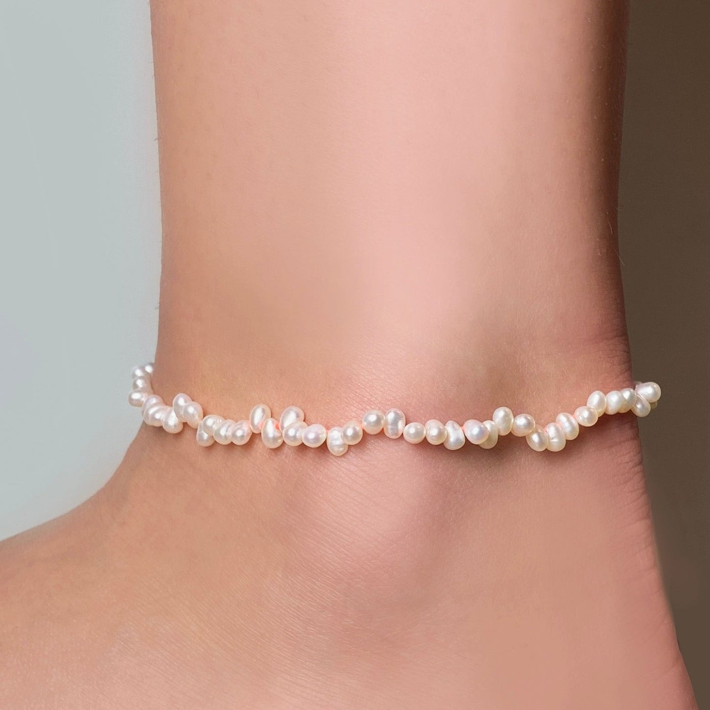 Neon + Pearls Anklet