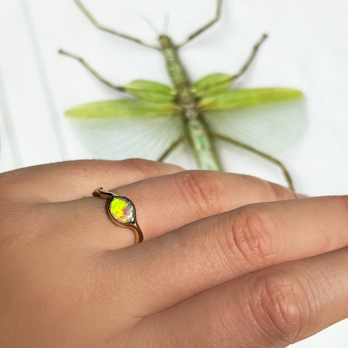 AMANDA PEARL Ripple Opal Ring