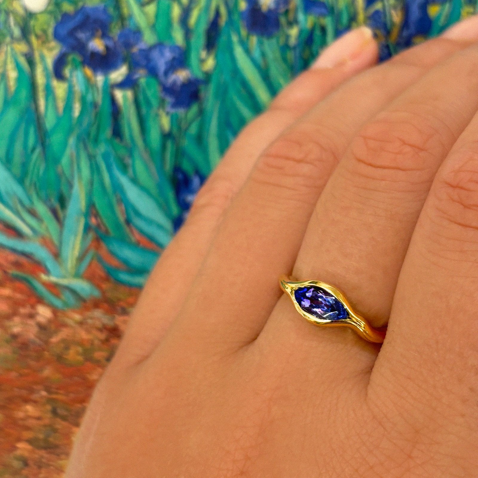 Ripple Ring with Tanzanite – AMANDA PEARL