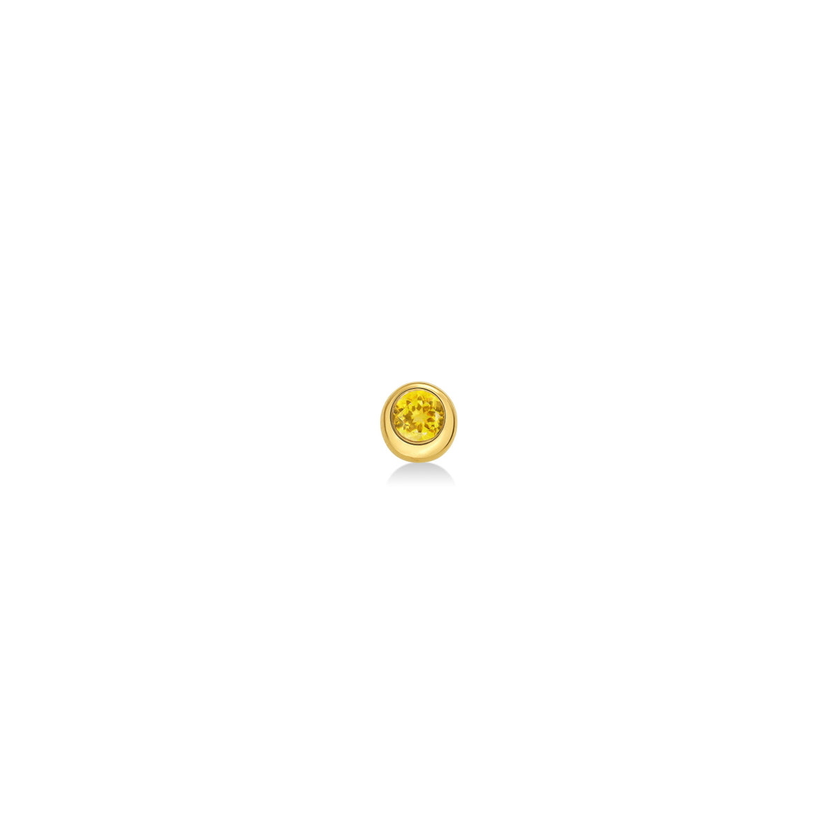 Molten Solitaire Stud Round Citrine