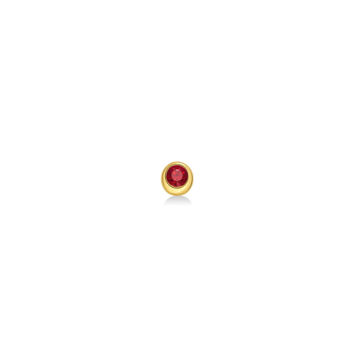 Molten Solitaire Stud Round Ruby