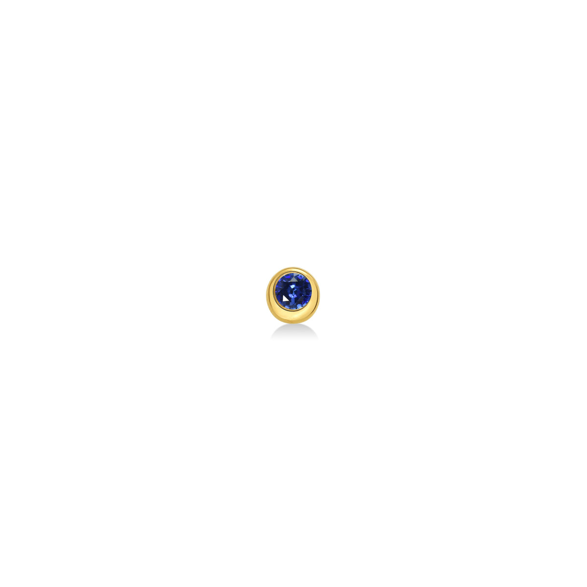 Molten Solitaire Stud Round Sapphire