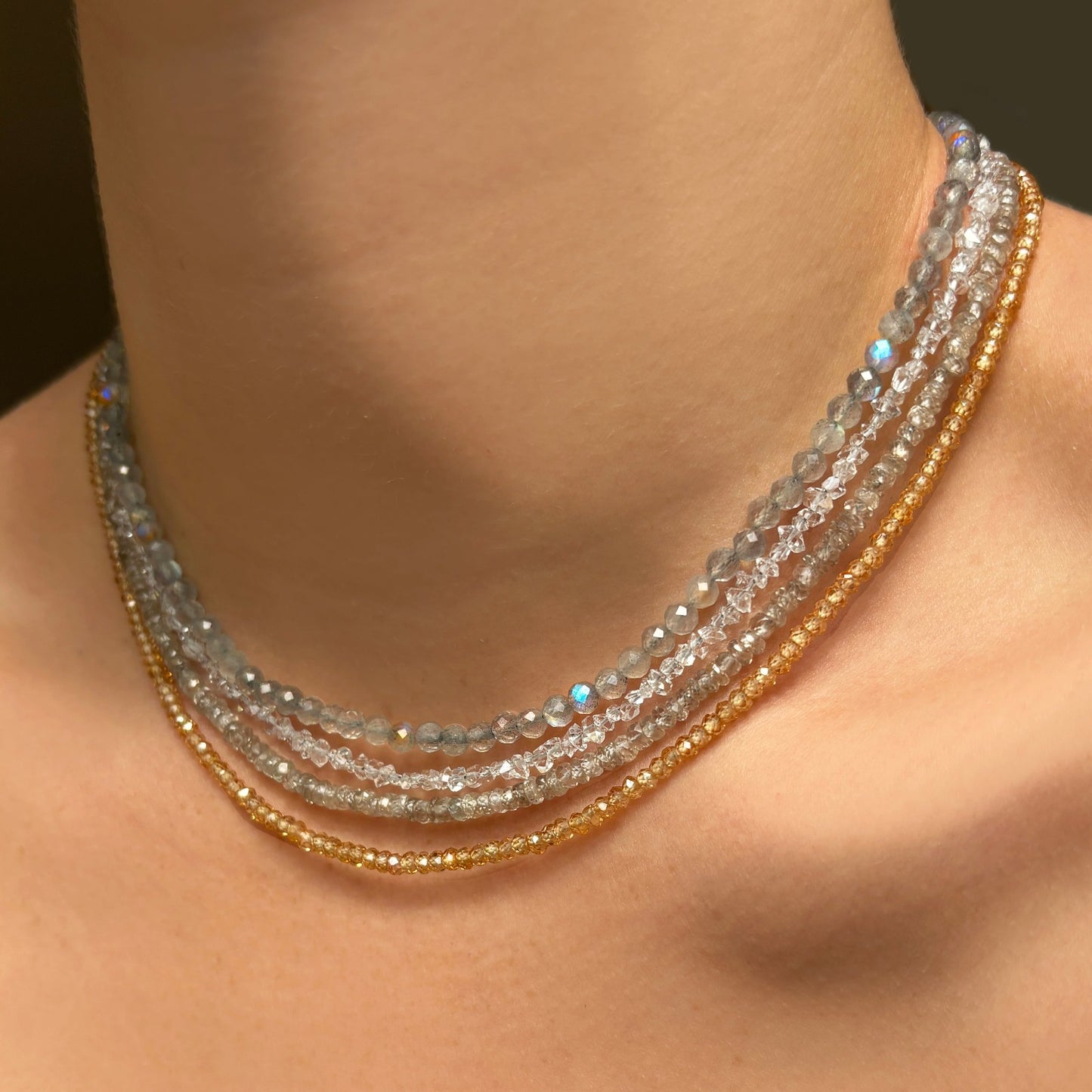 Natural Faceted Zircon Necklace