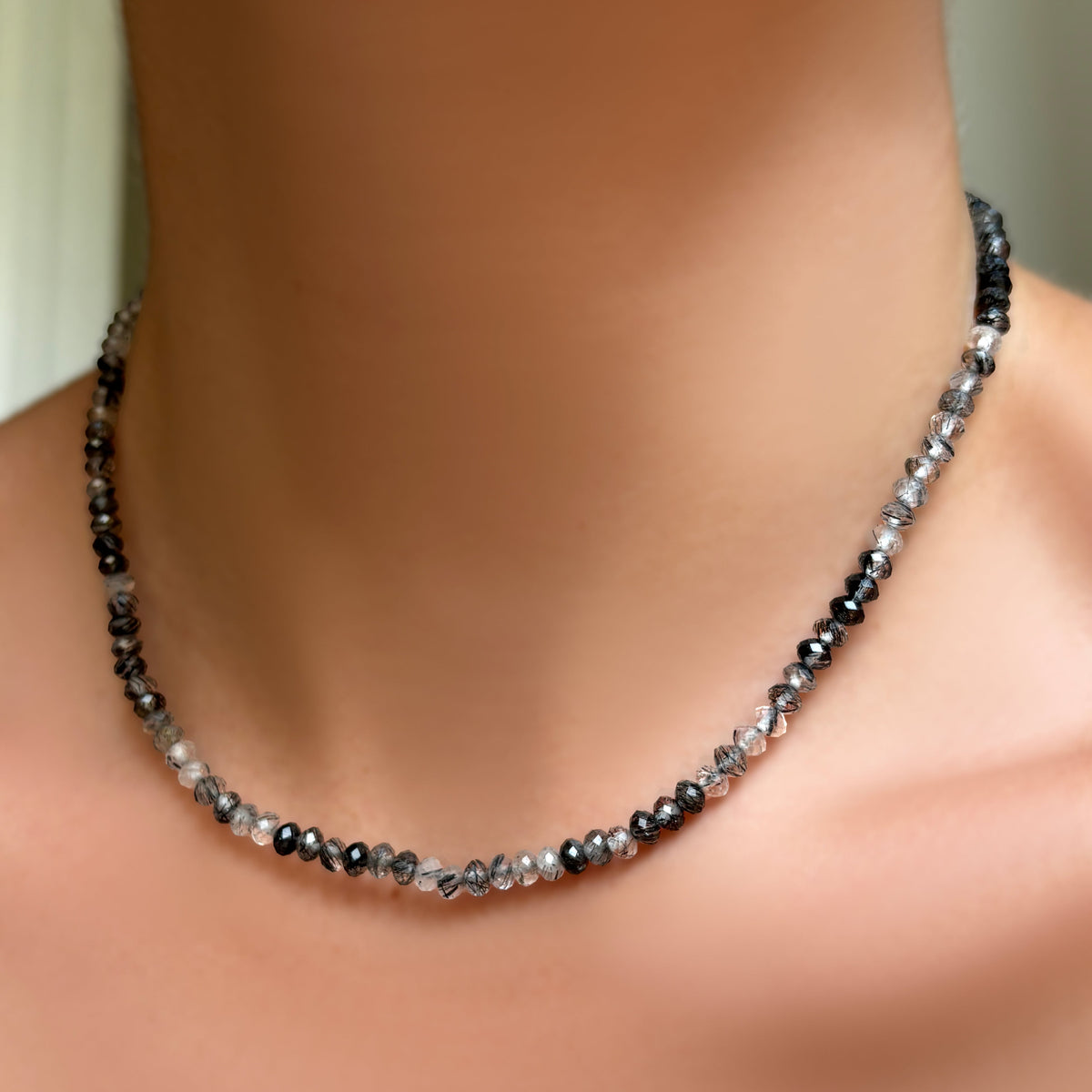 Faceted Rutilated Quartz Necklace
