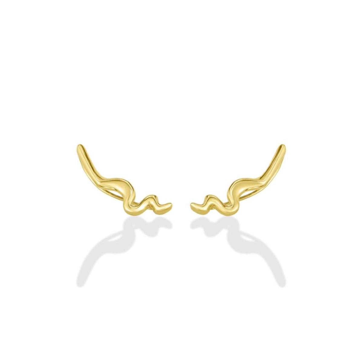 Large Ripple Climber Earring Plain