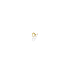 Small Ripple Stud Earring - Full Pavé