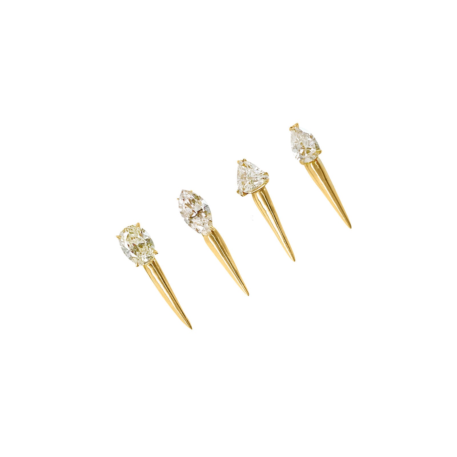 Amanda Pearl // 14K Quill Spike Stud Earrings - Small|brand