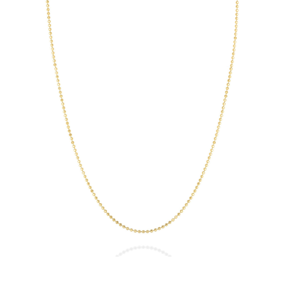 Diamond Cut Bead Chain Necklace