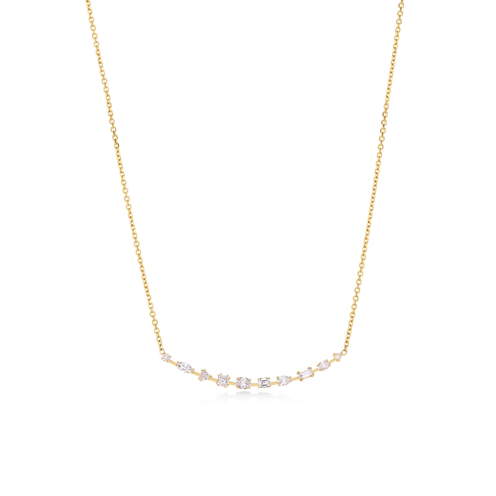 14k gold Diamond Foundry x AP Multi-Diamond Chain Necklace